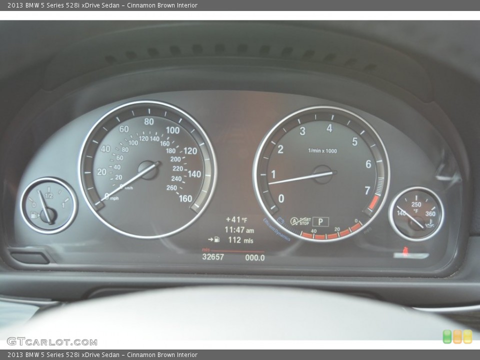 Cinnamon Brown Interior Gauges for the 2013 BMW 5 Series 528i xDrive Sedan #109666133
