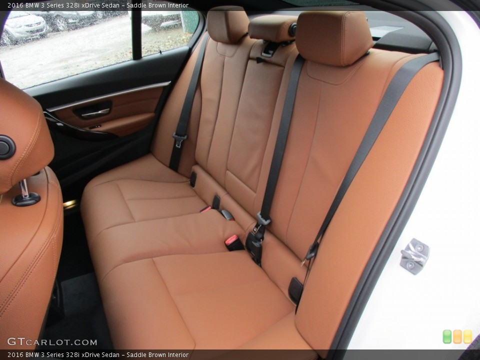 Saddle Brown Interior Rear Seat for the 2016 BMW 3 Series 328i xDrive Sedan #109670522