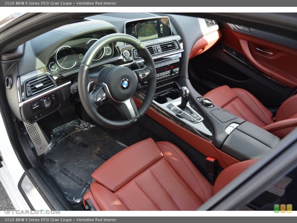 Vermillion Red Interior Prime Interior for the 2016 BMW 6 Series 650i Gran Coupe #109675007