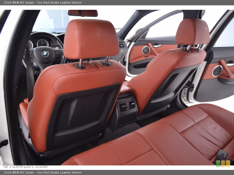 Fox Red Novillo Leather Interior Rear Seat for the 2009 BMW M3 Sedan #109677665