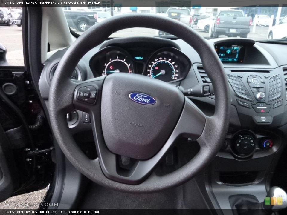 Charcoal Black Interior Steering Wheel for the 2016 Ford Fiesta S Hatchback #109714228