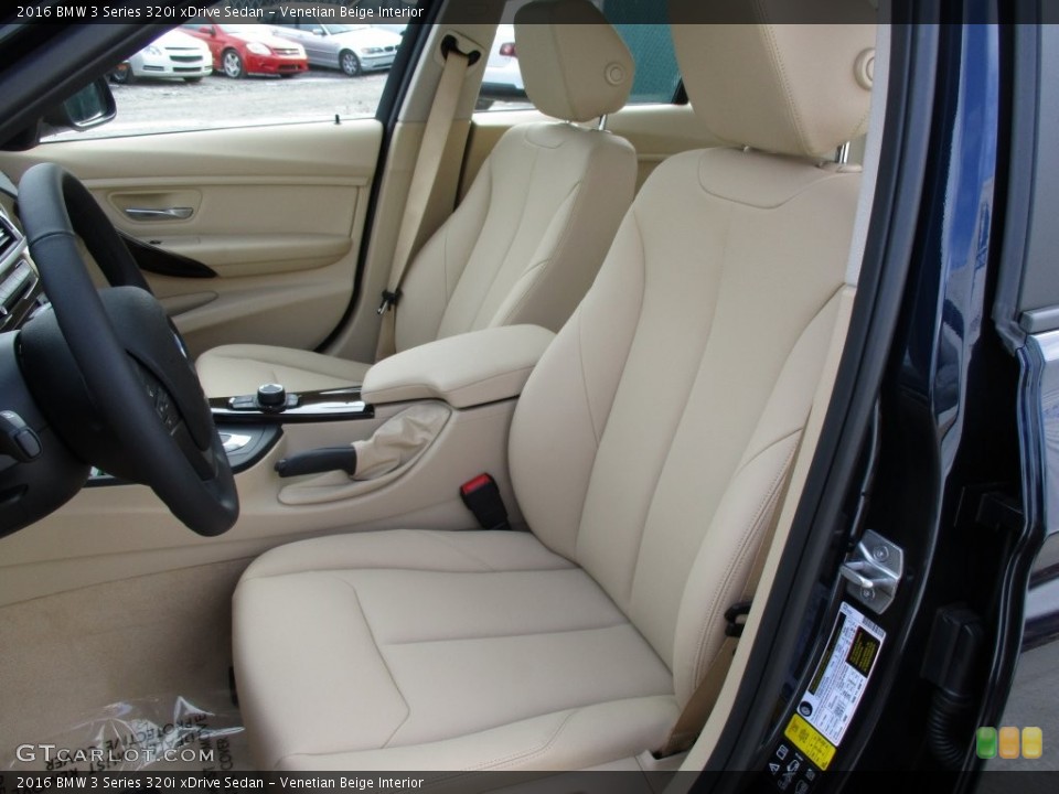 Venetian Beige Interior Front Seat for the 2016 BMW 3 Series 320i xDrive Sedan #109727266
