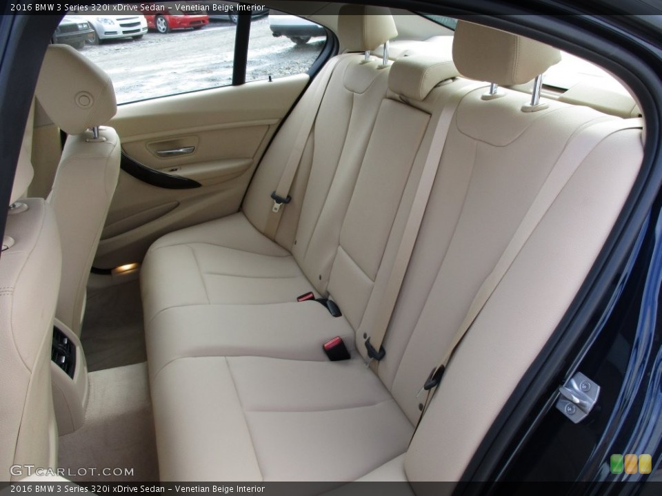 Venetian Beige Interior Rear Seat for the 2016 BMW 3 Series 320i xDrive Sedan #109727287