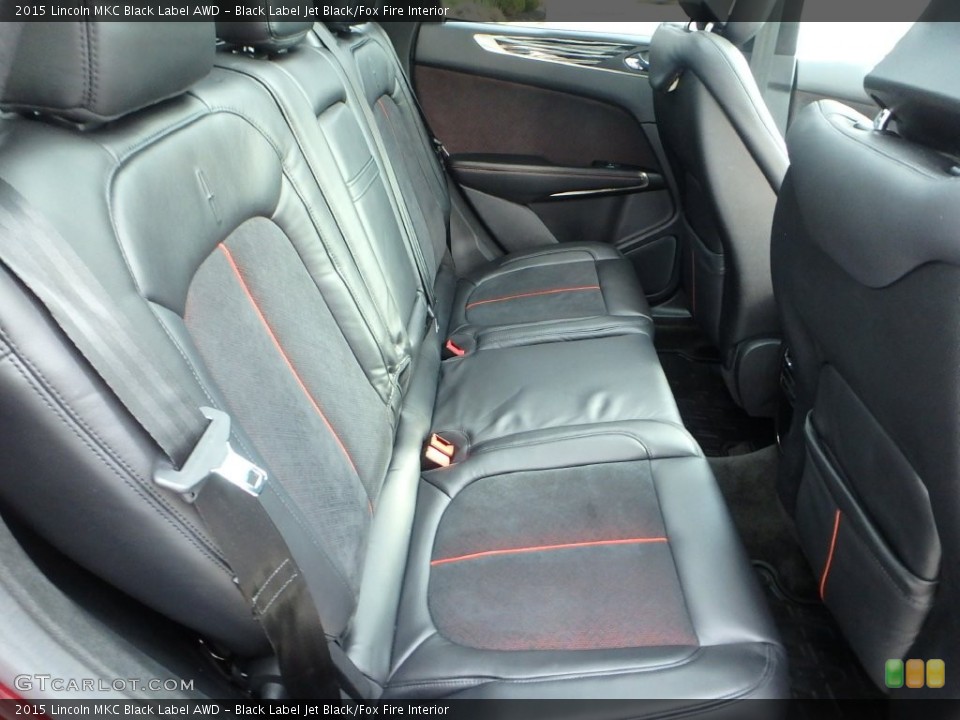 Black Label Jet Black/Fox Fire Interior Rear Seat for the 2015 Lincoln MKC Black Label AWD #109733551