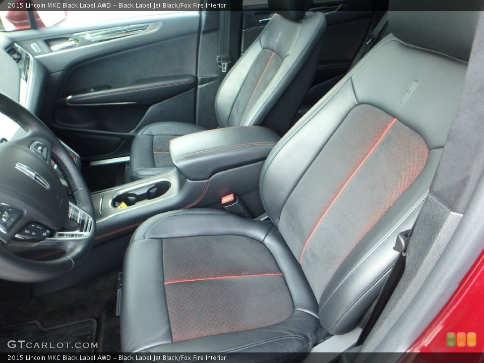 Black Label Jet Black/Fox Fire Interior Front Seat for the 2015 Lincoln MKC Black Label AWD #109733579