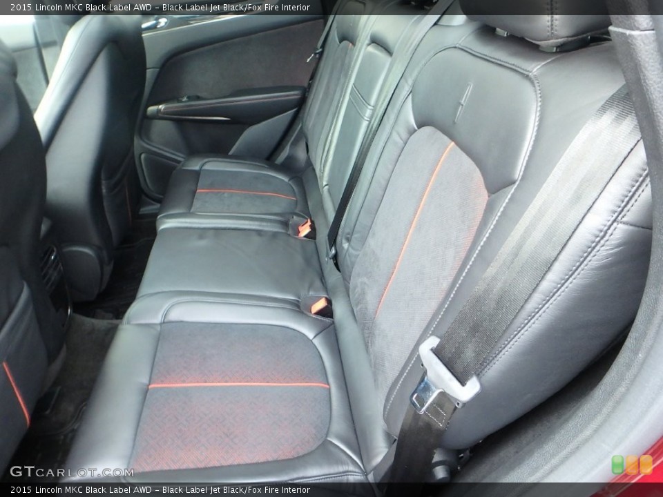 Black Label Jet Black/Fox Fire Interior Rear Seat for the 2015 Lincoln MKC Black Label AWD #109733605
