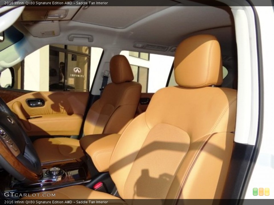 Saddle Tan Interior Front Seat for the 2016 Infiniti QX80 Signature Edition AWD #109765603