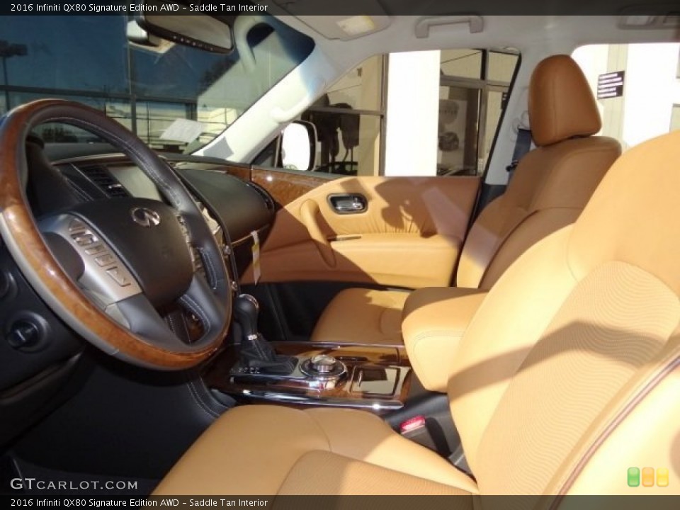 Saddle Tan Interior Front Seat for the 2016 Infiniti QX80 Signature Edition AWD #109765636