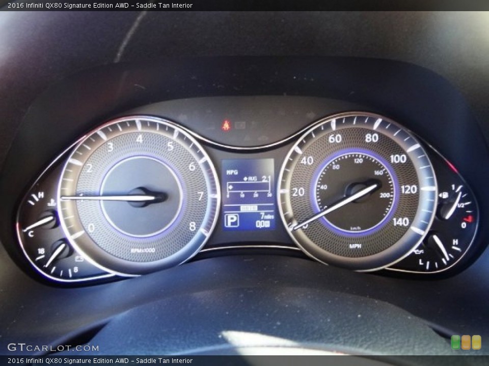 Saddle Tan Interior Gauges for the 2016 Infiniti QX80 Signature Edition AWD #109765786