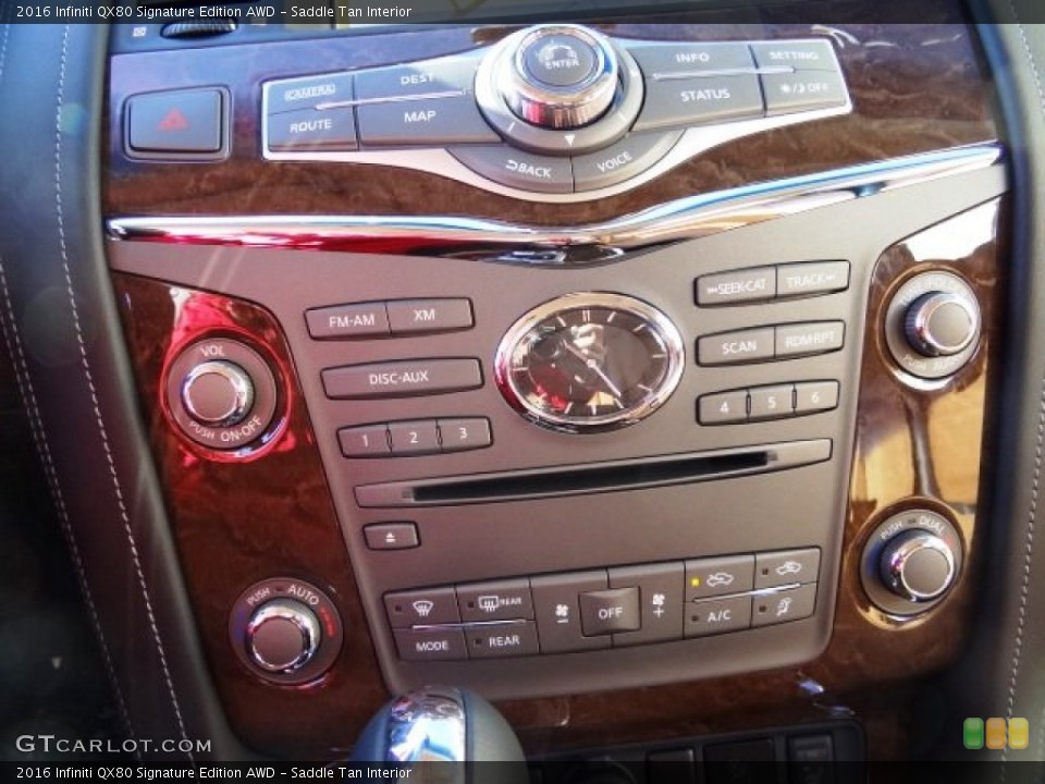 Saddle Tan Interior Controls for the 2016 Infiniti QX80 Signature Edition AWD #109765999