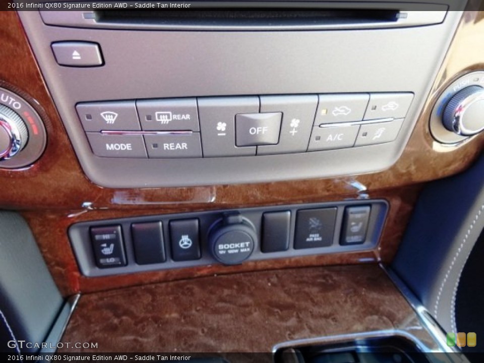 Saddle Tan Interior Controls for the 2016 Infiniti QX80 Signature Edition AWD #109766050