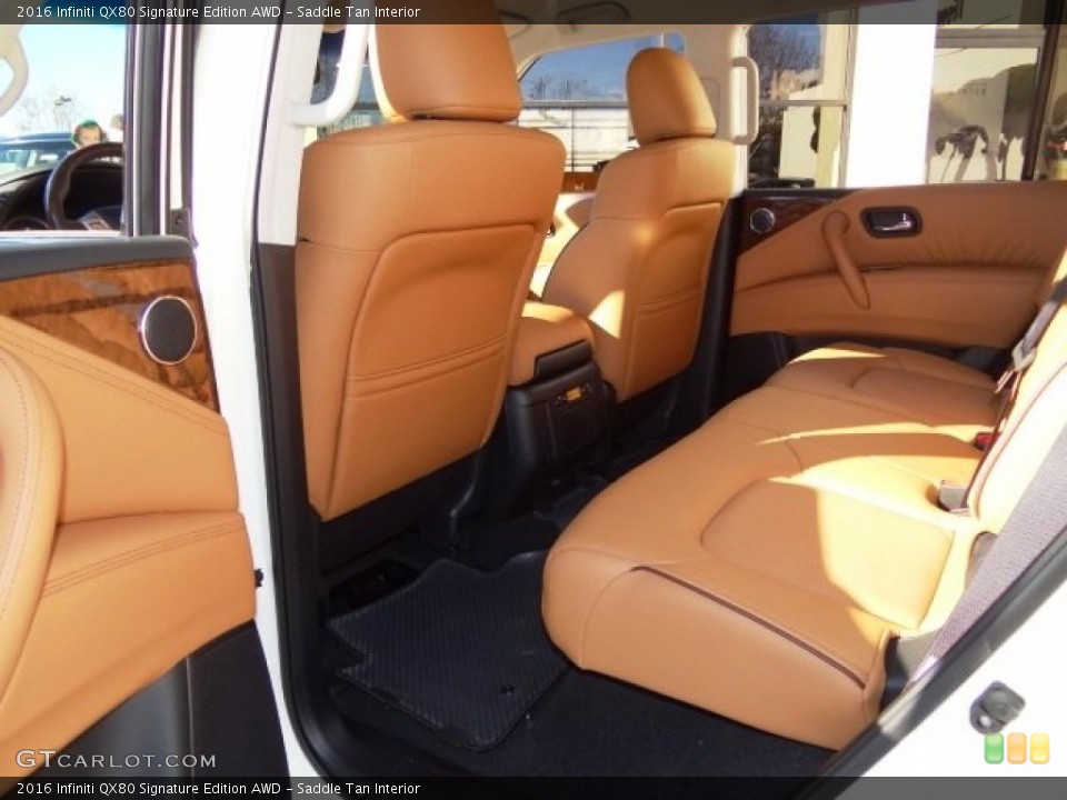 Saddle Tan Interior Rear Seat for the 2016 Infiniti QX80 Signature Edition AWD #109766098