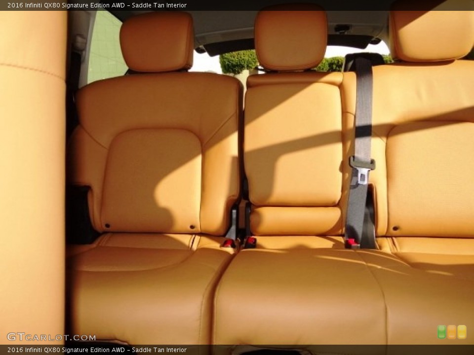 Saddle Tan Interior Rear Seat for the 2016 Infiniti QX80 Signature Edition AWD #109766209