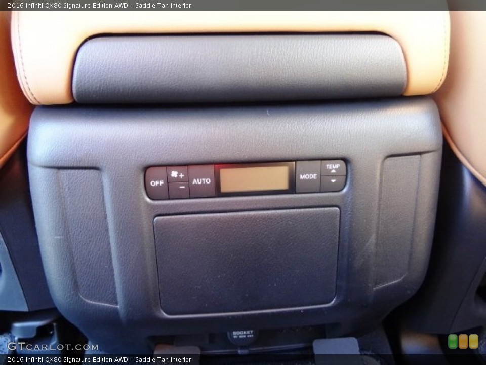 Saddle Tan Interior Controls for the 2016 Infiniti QX80 Signature Edition AWD #109766233