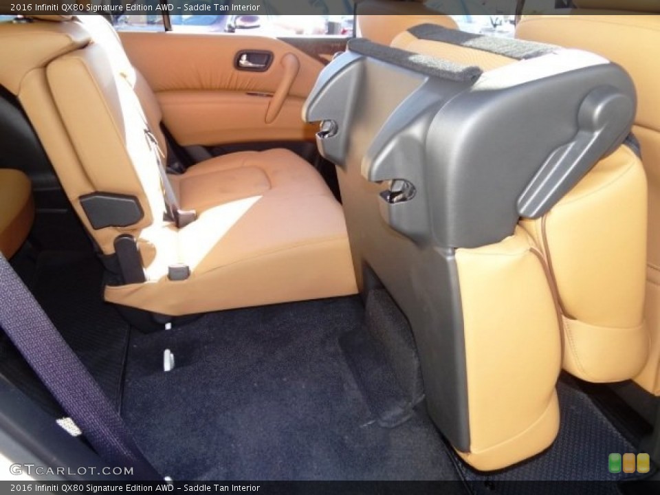 Saddle Tan Interior Rear Seat for the 2016 Infiniti QX80 Signature Edition AWD #109766302