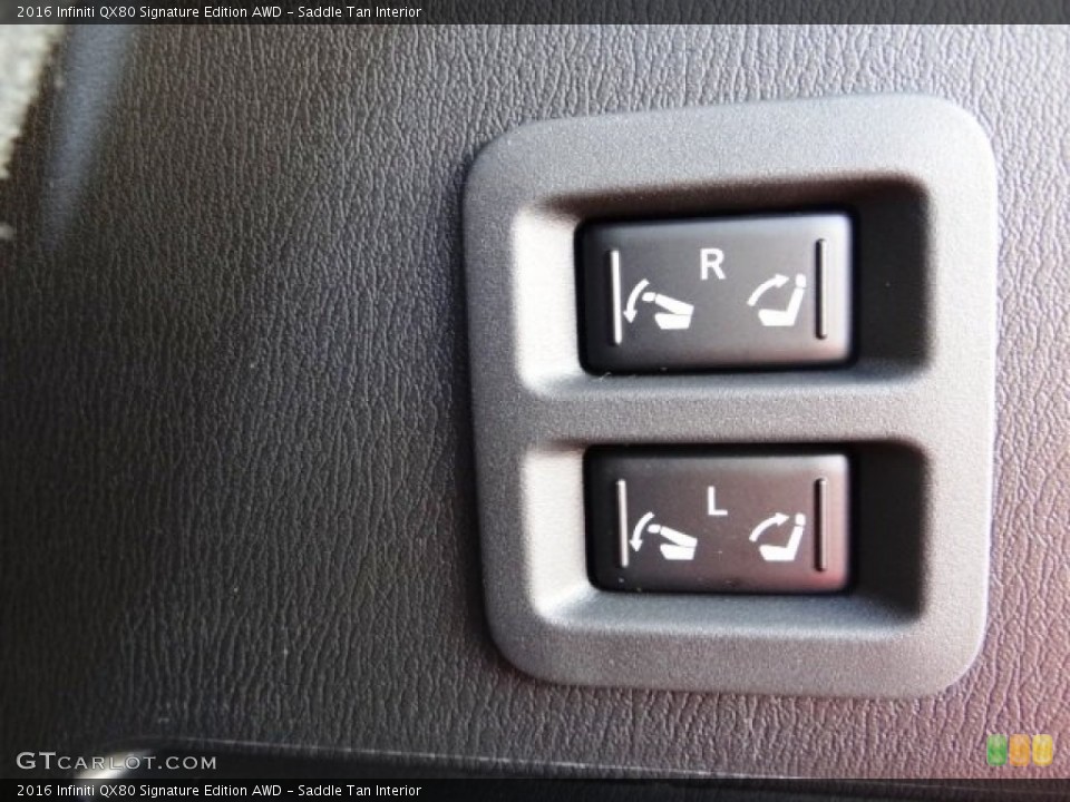 Saddle Tan Interior Controls for the 2016 Infiniti QX80 Signature Edition AWD #109766489