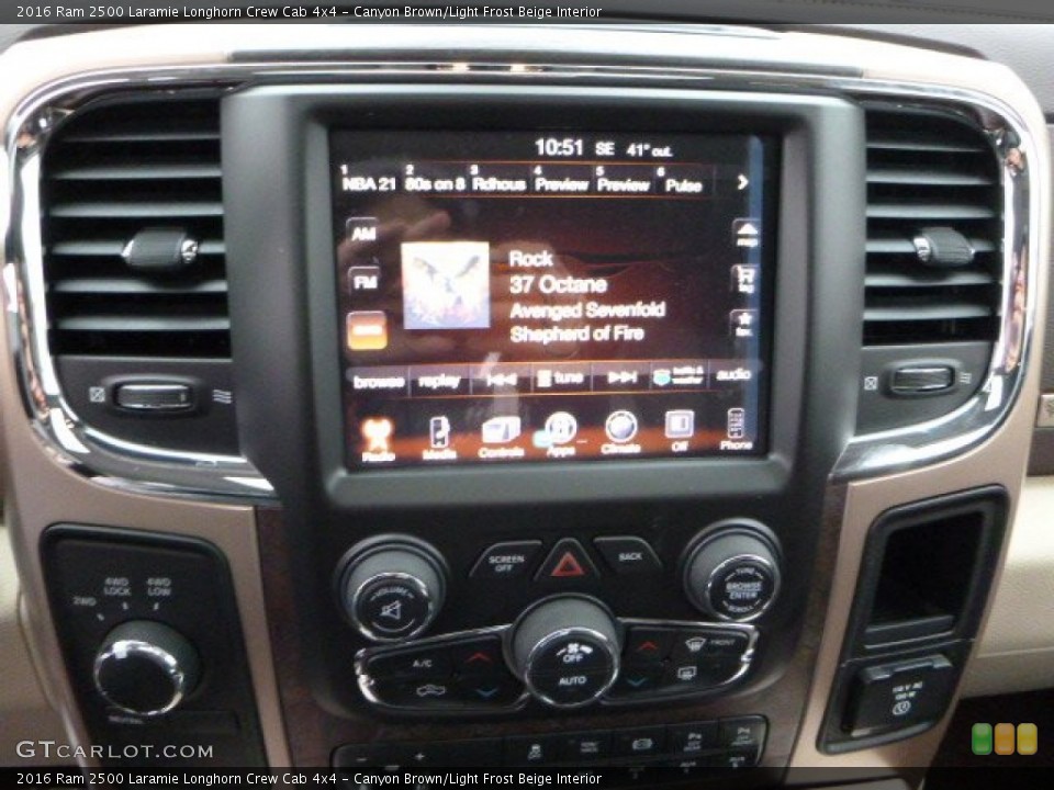 Canyon Brown/Light Frost Beige Interior Controls for the 2016 Ram 2500 Laramie Longhorn Crew Cab 4x4 #109776394