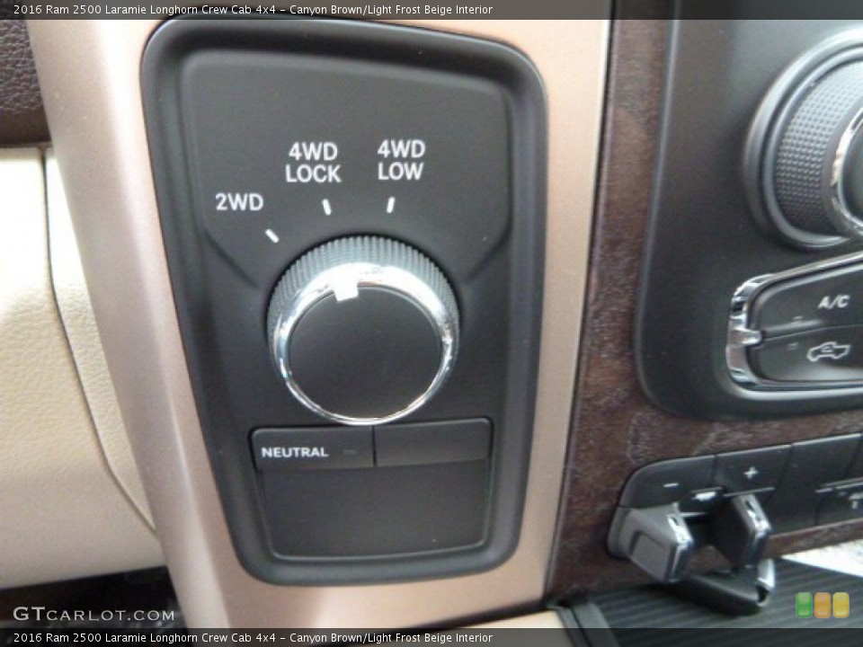 Canyon Brown/Light Frost Beige Interior Controls for the 2016 Ram 2500 Laramie Longhorn Crew Cab 4x4 #109776433