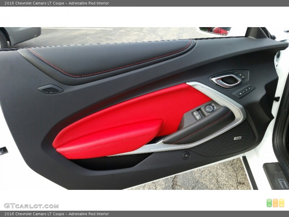 Adrenaline Red Interior Door Panel for the 2016 Chevrolet Camaro LT Coupe #109778800