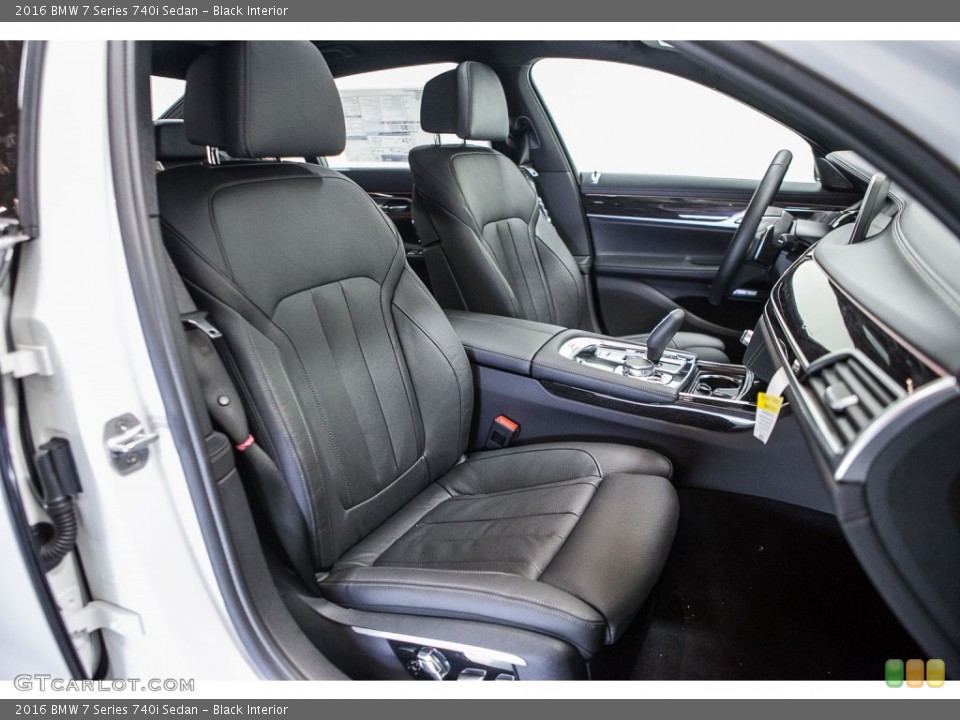 Black Interior Front Seat for the 2016 BMW 7 Series 740i Sedan #109792830