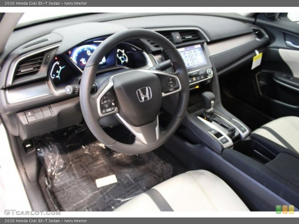 Ivory Interior Prime Interior for the 2016 Honda Civic EX-T Sedan #109793290