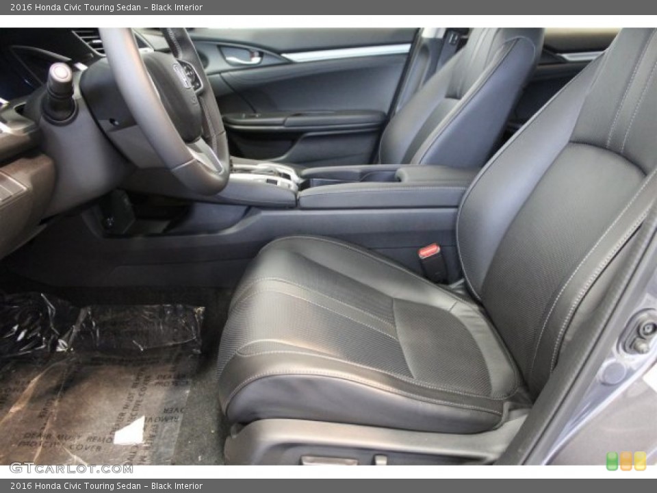 Black Interior Front Seat for the 2016 Honda Civic Touring Sedan #109793695