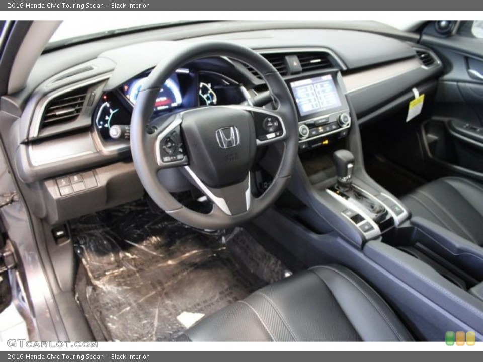 Black Interior Prime Interior for the 2016 Honda Civic Touring Sedan #109793725