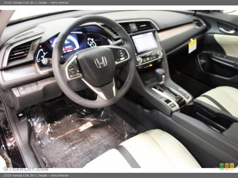 Ivory Interior Prime Interior for the 2016 Honda Civic EX-L Sedan #109795855