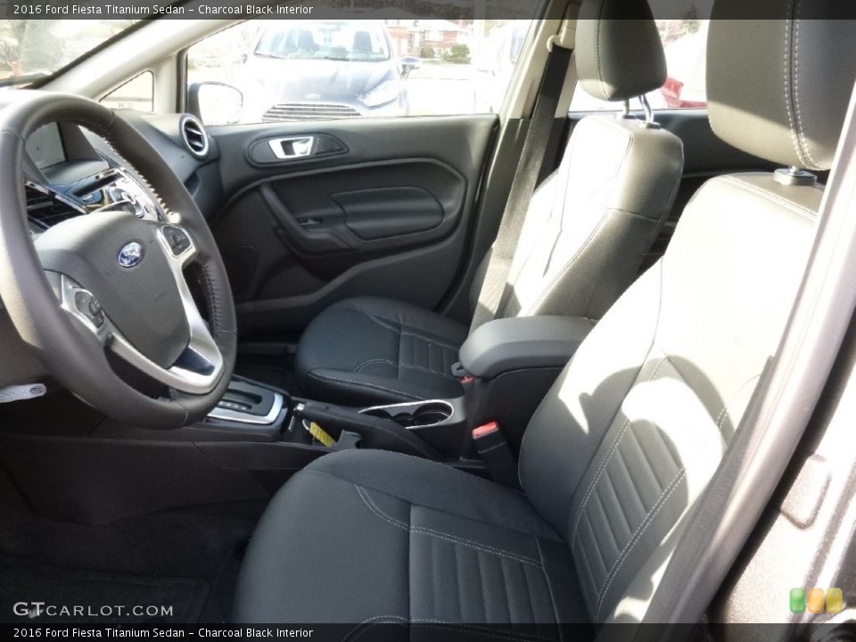 Charcoal Black Interior Front Seat for the 2016 Ford Fiesta Titanium Sedan #109799451