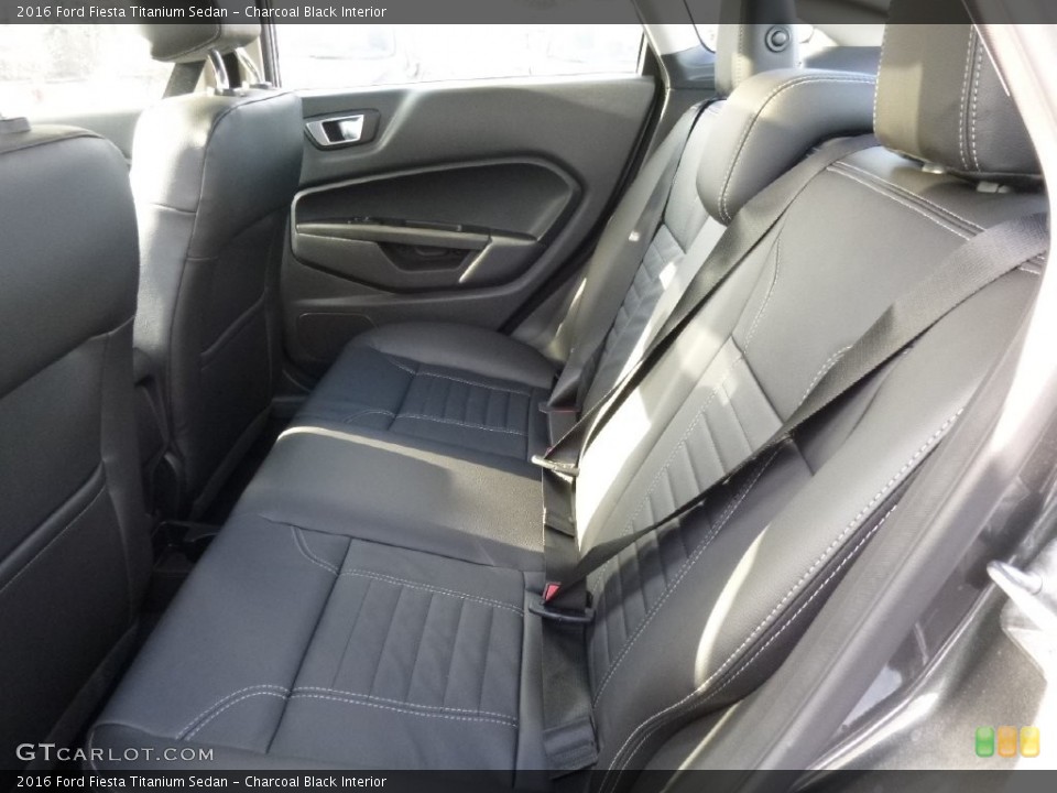 Charcoal Black Interior Rear Seat for the 2016 Ford Fiesta Titanium Sedan #109799475
