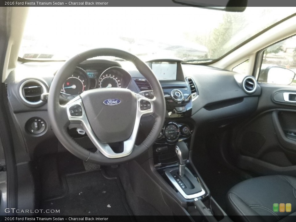 Charcoal Black Interior Prime Interior for the 2016 Ford Fiesta Titanium Sedan #109799499
