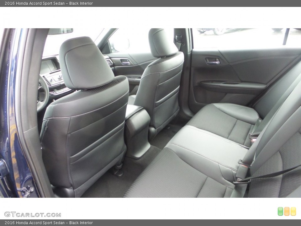 Black Interior Rear Seat for the 2016 Honda Accord Sport Sedan #109802730