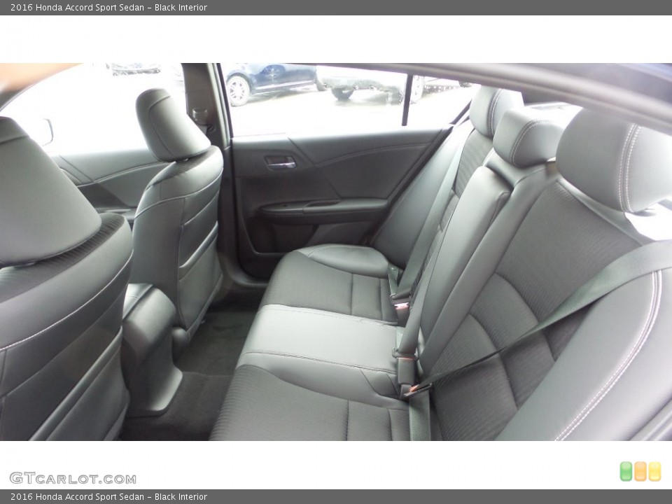 Black Interior Rear Seat for the 2016 Honda Accord Sport Sedan #109802745
