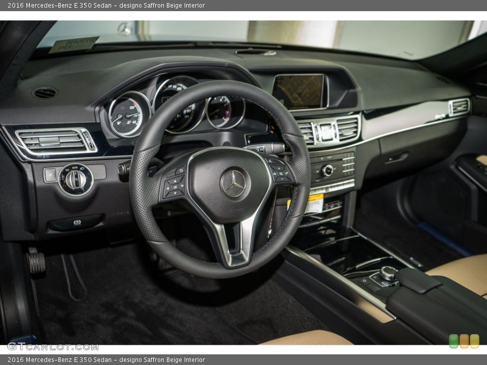 designo Saffron Beige Interior Dashboard for the 2016 Mercedes-Benz E 350 Sedan #109811766
