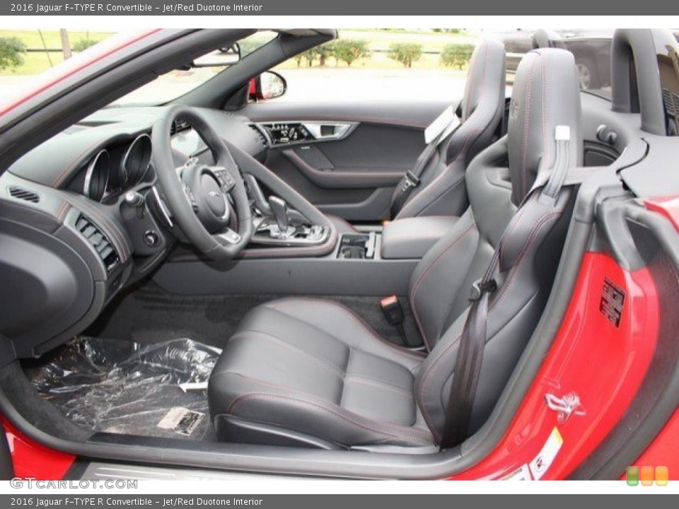 Jet/Red Duotone Interior Photo for the 2016 Jaguar F-TYPE R Convertible #109822251