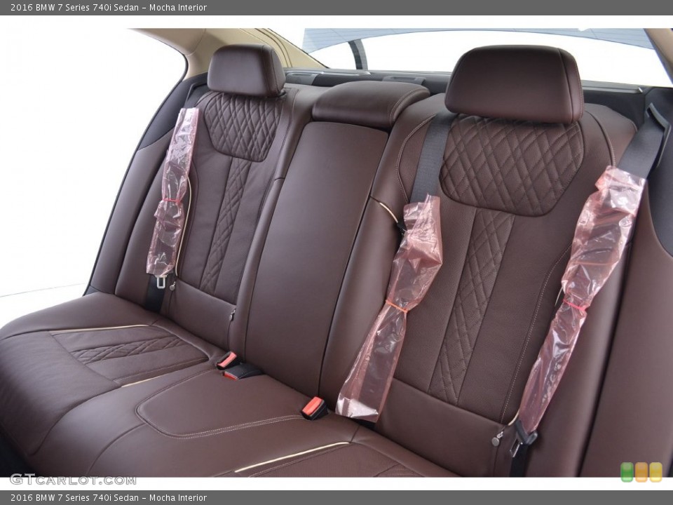 Mocha Interior Rear Seat for the 2016 BMW 7 Series 740i Sedan #109826670