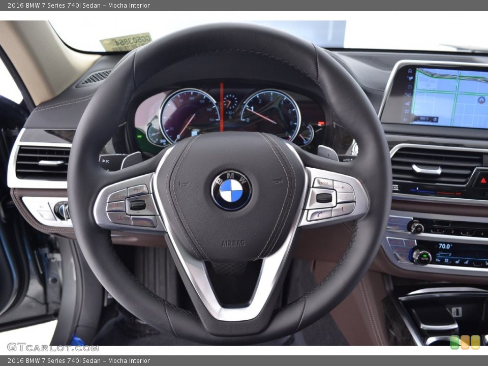 Mocha Interior Steering Wheel for the 2016 BMW 7 Series 740i Sedan #109826790