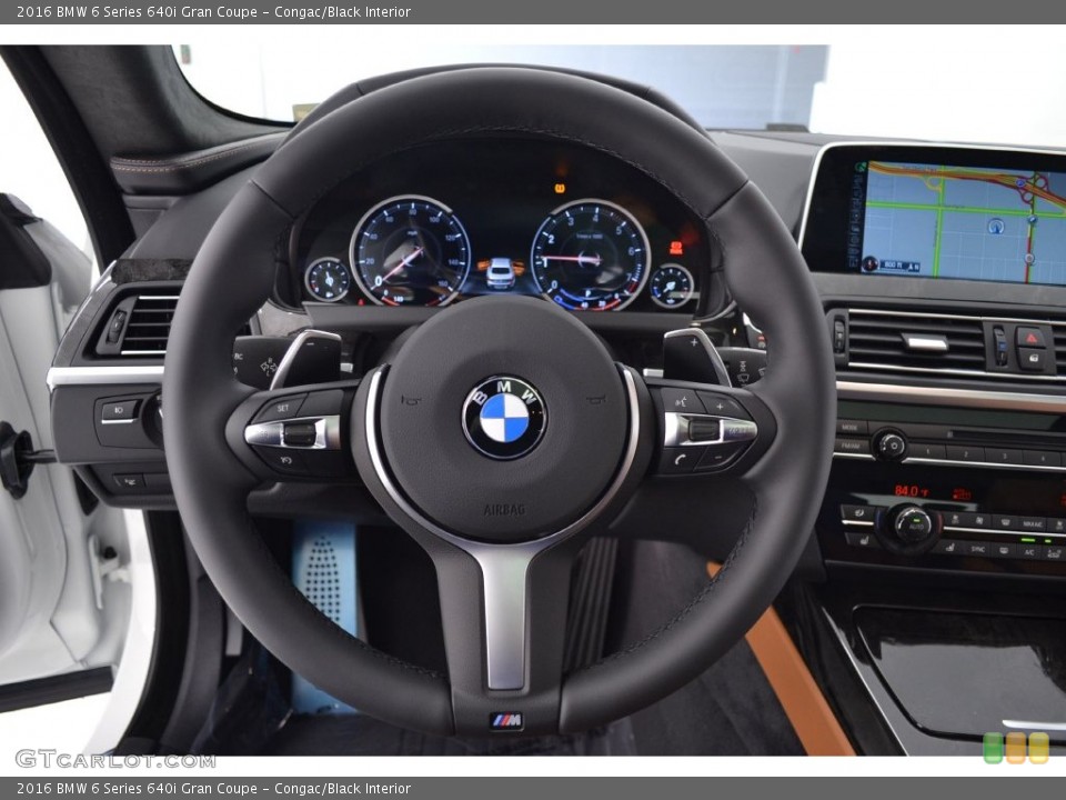 Congac/Black Interior Steering Wheel for the 2016 BMW 6 Series 640i Gran Coupe #109827083