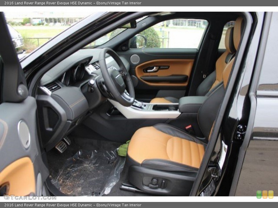 Ebony/Vintage Tan Interior Front Seat for the 2016 Land Rover Range Rover Evoque HSE Dynamic #109827099
