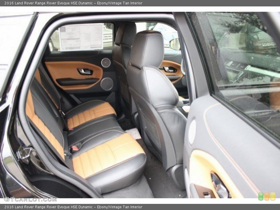 Ebony/Vintage Tan Interior Rear Seat for the 2016 Land Rover Range Rover Evoque HSE Dynamic #109827267