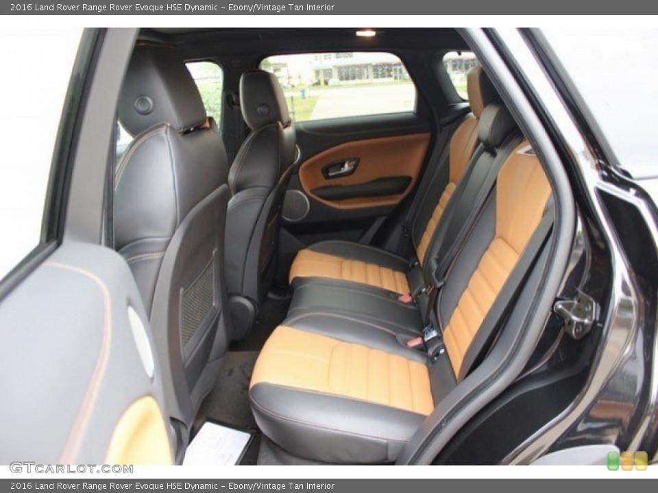 Ebony/Vintage Tan Interior Rear Seat for the 2016 Land Rover Range Rover Evoque HSE Dynamic #109827282