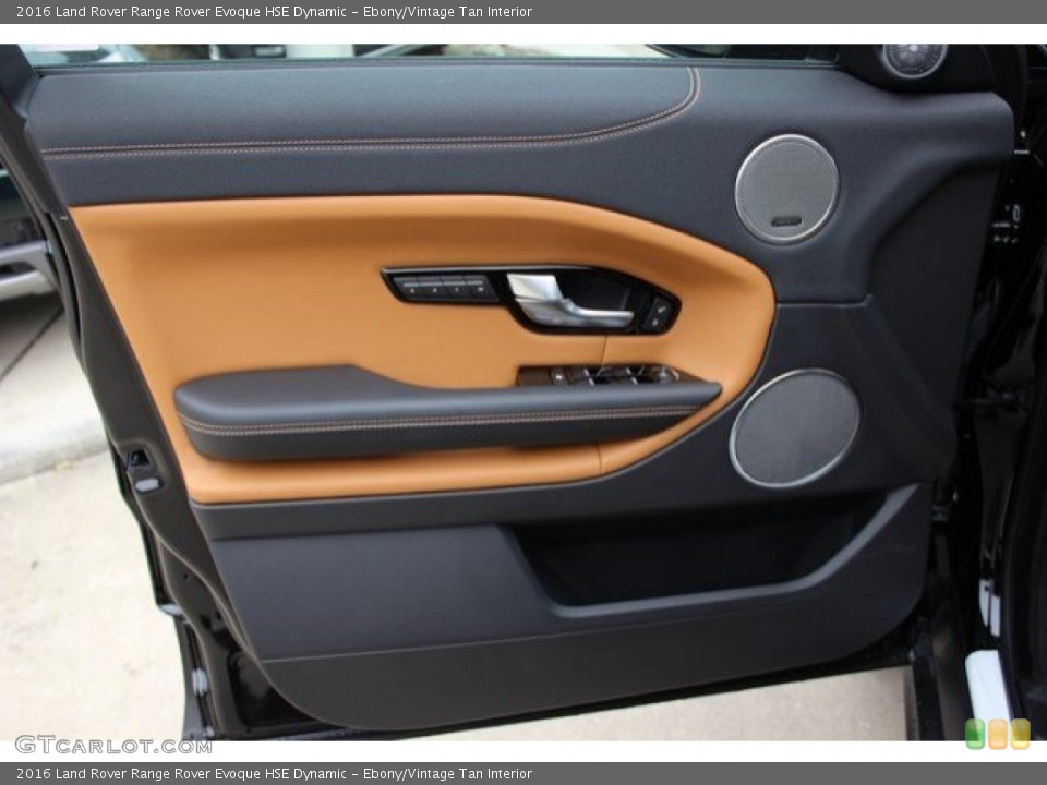 Ebony/Vintage Tan Interior Door Panel for the 2016 Land Rover Range Rover Evoque HSE Dynamic #109827333