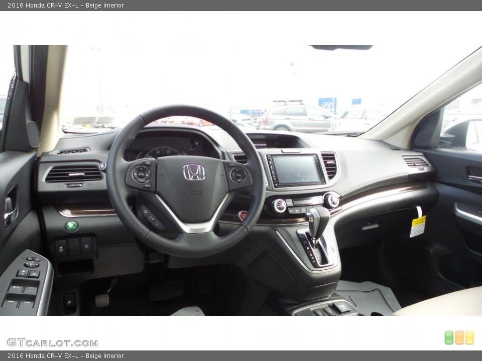 Beige Interior Dashboard for the 2016 Honda CR-V EX-L #109880839