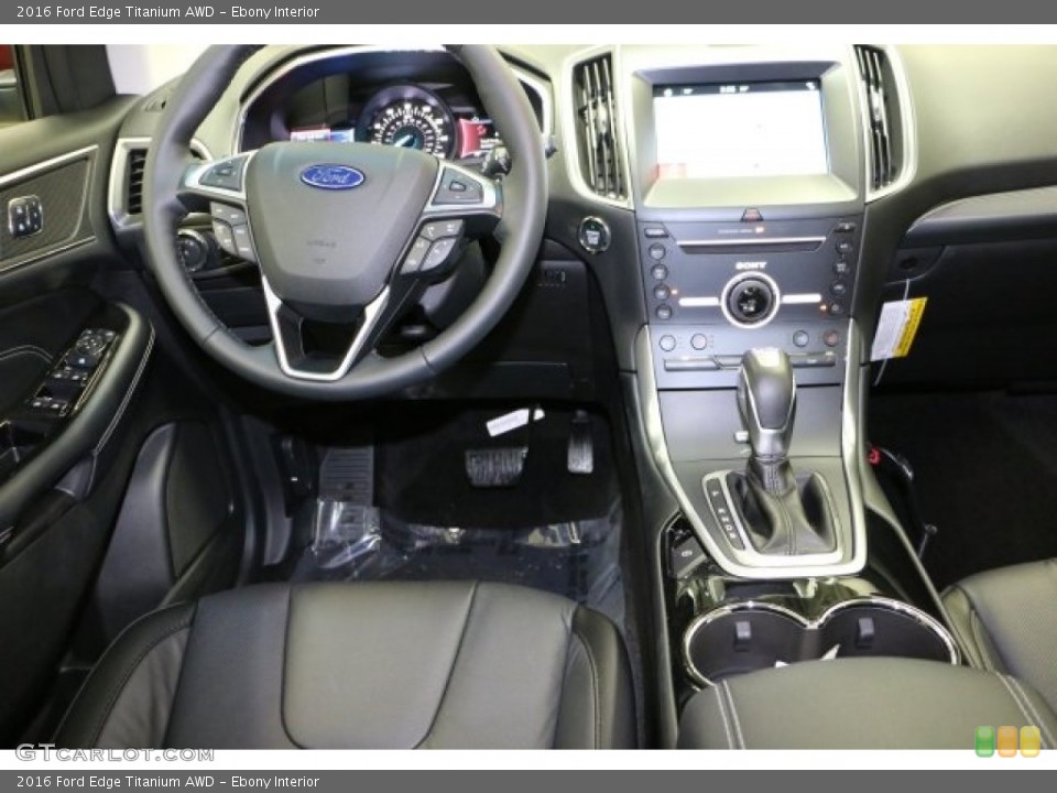 Ebony Interior Photo for the 2016 Ford Edge Titanium AWD #109904989