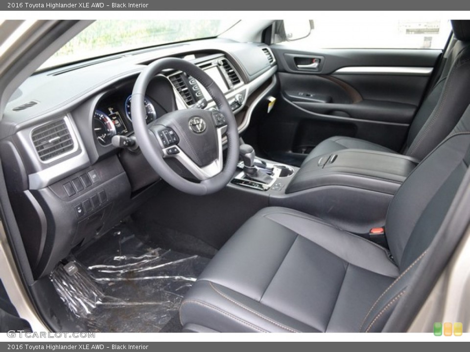 Black Interior Prime Interior for the 2016 Toyota Highlander XLE AWD #109912761