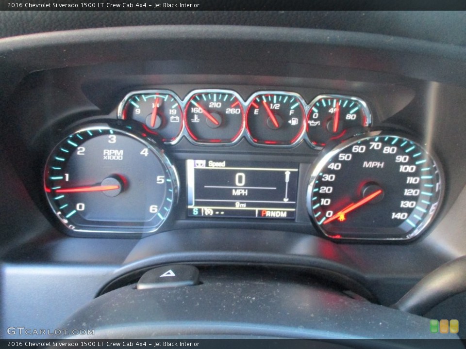 Jet Black Interior Gauges for the 2016 Chevrolet Silverado 1500 LT Crew Cab 4x4 #109937937