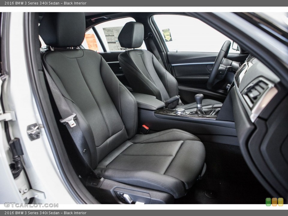 Black Interior Front Seat for the 2016 BMW 3 Series 340i Sedan #109940262
