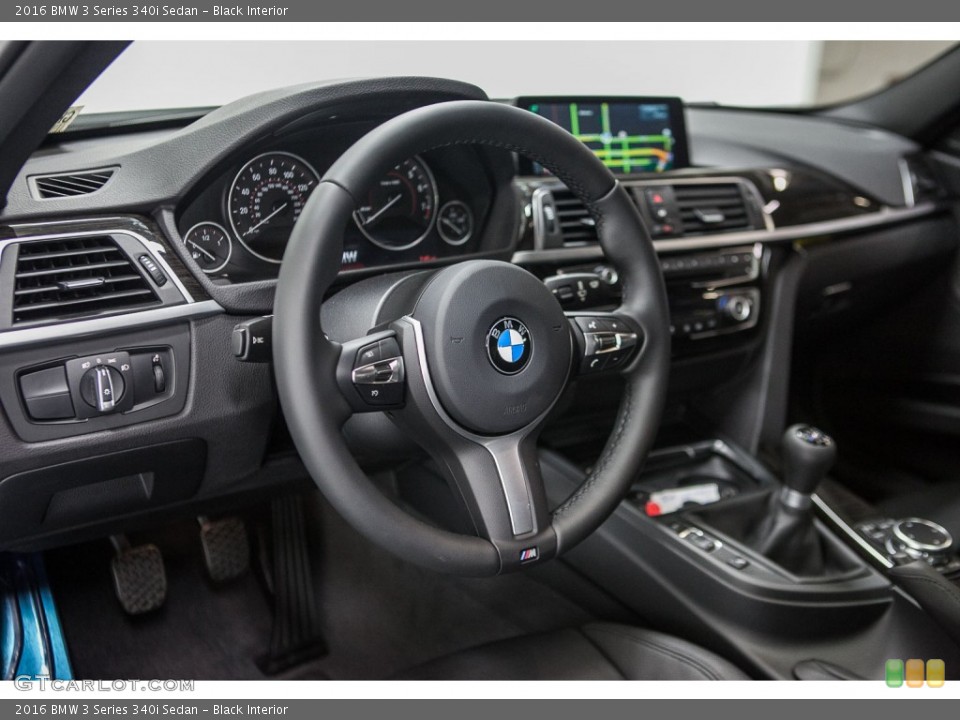 Black Interior Dashboard for the 2016 BMW 3 Series 340i Sedan #109940388