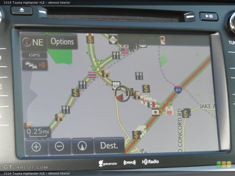 Almond Interior Navigation for the 2016 Toyota Highlander XLE #109942319