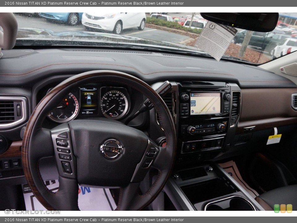 Platinum Reserve Black/Brown Leather Interior Dashboard for the 2016 Nissan TITAN XD Platinum Reserve Crew Cab #109959773